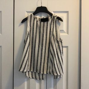 Black & White Stripped Open Back Shirt